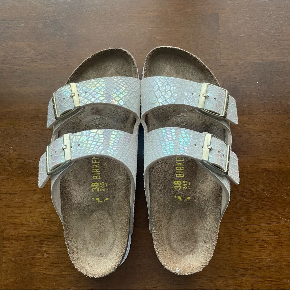 Birkenstock Women's Arizona Shiny Python Sandals